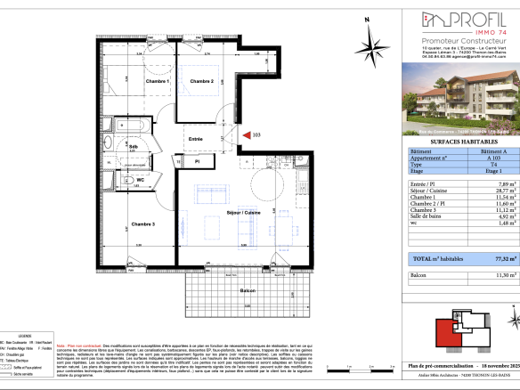 PROGRAMME 100 % RESIDENTIEL A PROXIMITE DU CENTRE DE THONON